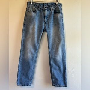 Levi’s 505 Classic Blue Medium Wash Straight Leg Denim Jeans Sz 33x30